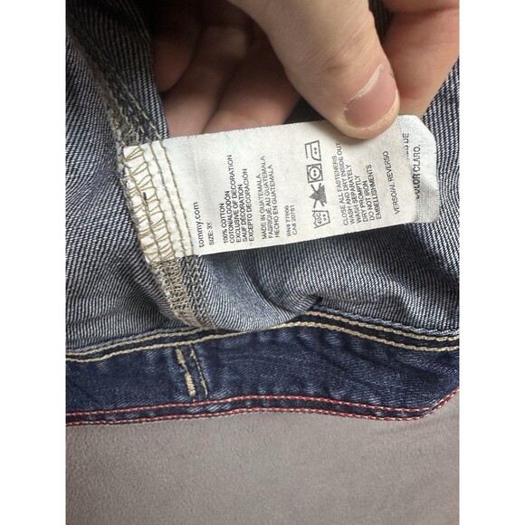 TOMMY HILFIGER Floral Embroidery DENIM Trucker Jacket Women 3X - Picture 8 of 8